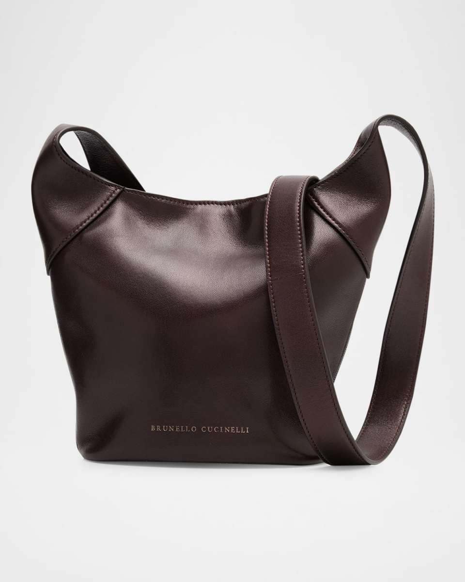 Medium Monili Leather Bucket Bag